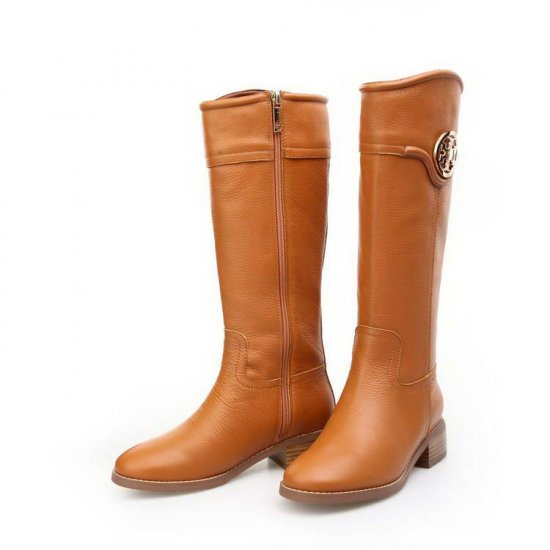 Women Tory burch Brown Selma Leather Knee Boots